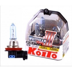 KOITO лампочка H9 12V 65W, Whitebeam 120W, 2шт пласт.уп.